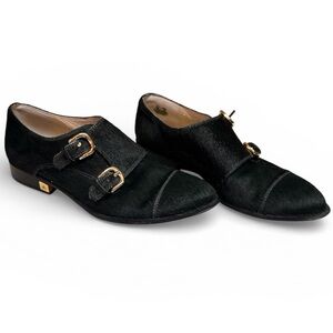 Sam Edelman Dark Green Balfour Fur Buckle Loafers